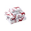 Christmas Sheets Queen, Soft Brushed Microfiber Bed Sheet Set, 16 Inches Deep Pocket Fitted Sheet,Flat Sheet & 2 Pillowcase Winter Holiday Sheets Set - 3 of 4