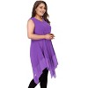 Plus Size Solid Sleeveless Tunic Tops for Women - 2 of 4