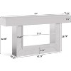 Tribesigns 2-Tier Modern Mirrored Console Table, 63"Long Sofa Behind Couch Table for Living Room, Table with Heavy Duty Base, Silver - 2 of 4