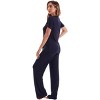 #FollowMe Pajama Pants Set with Satin Trim  Stylish, Cozy Sleepwear - 2 of 3