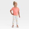 Toddler Girls' Heart Boxy T-Shirt - Cat & Jack™ Coral Orange - 4 of 4