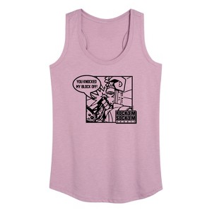 Women's - Rock 'Em Sock 'Em Robots - You Knocked My Block Off Graphic Racerback Tank - 1 of 4