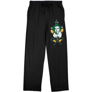 Elf Men's Black Sleep Pajama Pants - 1 of 4