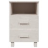 vidaXL Bedside Cabinet HAMAR White 15.7"x13.8"x24.4" Solid Wood Pine - image 3 of 4