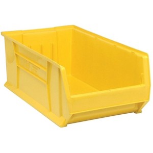 Quantum Storage Systems Hulk 30" Container, 29-7/8"L X 16-1/2"W X 11"H, Stackable, Polypropylene, Yellow, Made In Usa - 1 of 2