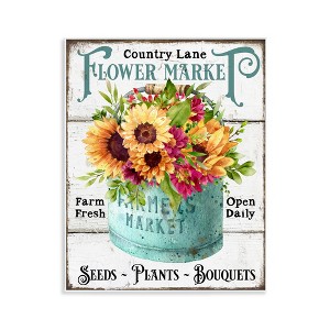 Stupell Industries Country Lane Flower Market Wall Plaque Art - 1 of 4