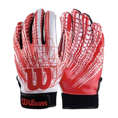 Wilson NFL Stretch Fit Football Gloves - Arizona-Youth Wtf9327Az