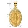 Black Bow Jewelry 14k Yellow Gold Hollow Oval Miraculous Medal Pendant - 4 of 4