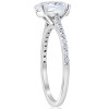 Pompeii3 1.20Ct Oval Diamond Engagement Ring with Side Stones 14k White Gold Lab Created - 2 of 4