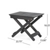 DSVIMOY Folding Wooden End Table, Outdoor Side Table, Decorative Garden Stool for Indoor Outdoor, Dark Gray, 22.75"*15"*18.25" - 3 of 4