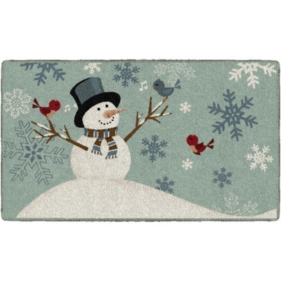 Brumlow Mills Snowman Songs Area Rug, 1'8" x 2'10", Teal