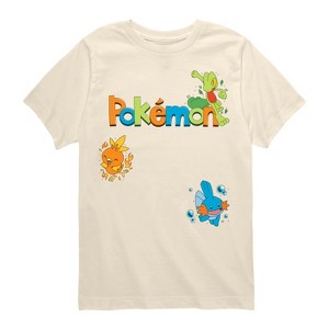 Boys' - Pokémon - Gen 3 Treeko, Mudkip, Torchic     White Or Cream Only- Youth Short Sleeve Graphic T-Shirt Short Sleeve Graphic T-Shirt - 1 of 4