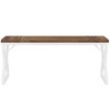 Resenkos Computer Desk, Office Desk, Study Desk,63" Executive Desk, Large Computer Desk for Home Office,Brown & White - 3 of 3