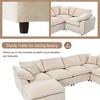 129" Oversized Modular U-Shaped Sectional Sofa with Ottoman and Pillows, Flexible Combination - 4 of 4