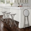 Trademark Home Heavy-Duty 24-Inch Folding Stools with Padded Seats, White, Set of 4 - image 2 of 4