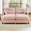 Chenille Upholstery Cloud Modular Sectional Sofa Bed with Ottoman, Ottoman, Tufted Backrest, Ergonomic Cushions - 3 of 4