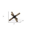 HomeRoots 5" Brown Metal And Wood Modern Abstract Tabletop Sculpture - 3 of 4
