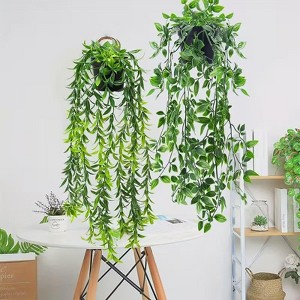 Attop 6pcs, Artificial Plant Mandala Eucalyptus Green Vine, Artificial Hanging Ivy Decorative Potted Plant, Used for Decoration - 1 of 4