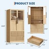 66 Inch Tall Storage Cabinet , Kitchen Pantry Bathroom Cabinet 2 Drawers for Kitchen, Dining Room, Bathroom - 3 of 4