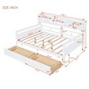 NicBex Full Size Daybed with Storage Wooden Day bed Frame with Shelf Cabinet and 2 Large Drawers for Apartment - 2 of 4