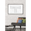 Trends International LINE AND BRUSH - Continuous Line Boombox Framed Wall Poster Prints - 2 of 4
