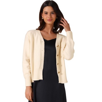 INSPIRE CHIC Women's Knit Button Down Long Sleeve Cardigan Sweater