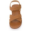 Allegra K Women's Crisscross Straps Open Toe Ankle Strap Flat Sandals - 3 of 4