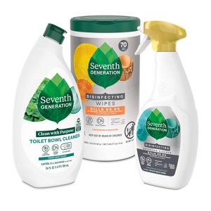 Seventh Generation 70ct Lemongrass Citrus Disinfecting Wipes +