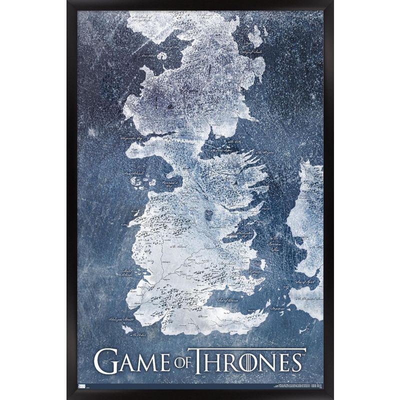 Trends International Game of Thrones - Winter Map Framed Wall Poster Prints, 1 of 7