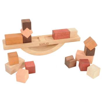 Kaplan Early Learning Wooden Block Balance Scale - 17 Piece Set