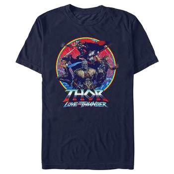 Men's Marvel: Thor: Love and Thunder Superheroes Circle T-Shirt