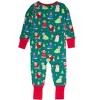 RuffleButts SoftSnooze Gender Inclusive Holiday Convertible One Piece Pajamas - 2 of 2
