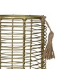 Utensil Caddy Brass Metal with Jute Tassel by Foreside Home & Garden - 4 of 4