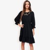 Anna-Kaci Women's Lace Detail Long Sleeve Ruffle Hem Fashion Dress - 4 of 4