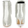 Perphy Women's Pointy Toe Zipped Ruffle Trim Stiletto Heel Ankle Boots - 2 of 3