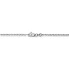 Black Bow Jewelry 1.65mm 14k White Gold Diamond Cut Solid Cable Chain Anklet - 3 of 4