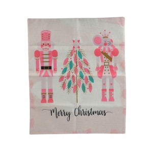 Unique Bargains Dining Chair Slipcovers Linen Pink 22.83" x 19.29" 1 Pc - 1 of 4