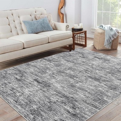 Acekool Modern Washable Area Rug, Soft Non Slip Minimalist Low Pile Carpet for Living Room, Bedroom, Dorm