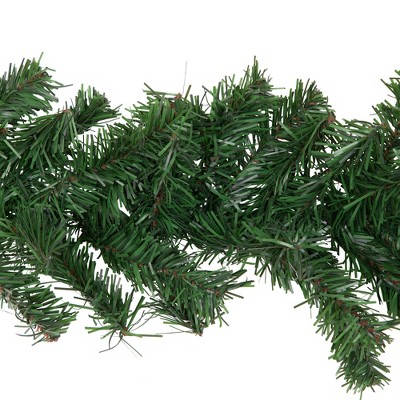 Green 9' Artificial Pine Christmas Garland with Bendable Wire