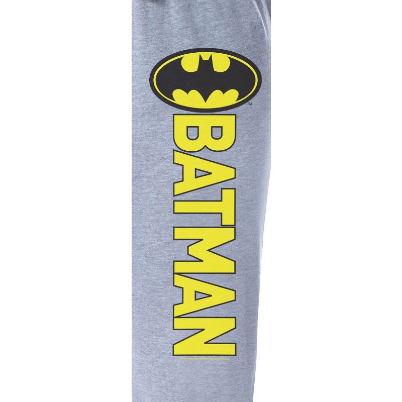 DC Comics Womens' Batman Classic Bat Logo Sleep Jogger Pajama Pants Grey, 3 of 4