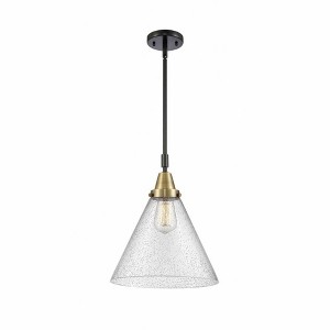 Cone - 1 Light Stem Hung Mini Pendant In Industrial Style-17.13 Inches Tall and 12 Inches Wide - 1 of 1