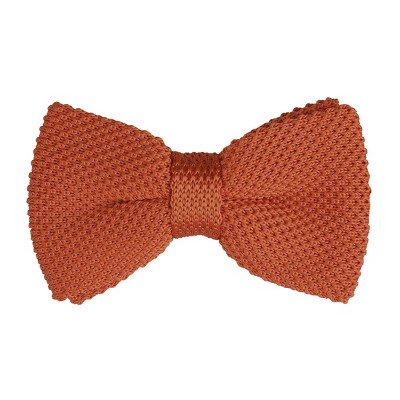 INSPIRE CHIC Men's Pre-Tied Adjustable Strap Solid Color Knitted Bow Ties