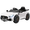 Qaba Mercedes-Benz AMG GTR Licensed 12V Kids Ride on Car with Remote Control, Soft Start, LED Lights, Music Horn & 3 Speeds for 3-6 Years, White - 4 of 4