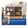 55 inch Modern Sideboard Buffet With Adjustable Shelf, 4 Barn Door Accent Wood Console Table, TV Console, Media Console Cabinet With Storage - 3 of 4