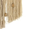 Hand Woven Yarn with Metal Bells Wall Art Cotton, Wood Dowel & Jute by Foreside Home & Garden - 3 of 4