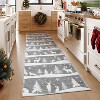 Runner Rug, Washable Low Pile Christmas Carpet, Soft Non Slip Indoor Mat for Kitchen, Entryway or Living Room - 3 of 4