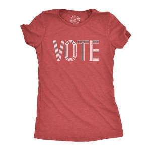 Womens Vote T Shirt Election USA America Graphic Novelty Tee - Crazy Dog Women's T Shirt - 1 of 4