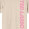 Ted Lasso TV Series Classic Pink Logo Juniors Beige T-shirt - 2 of 3
