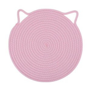 Unique Bargains Single Cat-Ear Shape Heat Resistant Coaster Cotton 11.81"x11.81"0.31" - 1 of 3