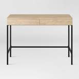 Loring Wood Writing Desk with Drawers and Charging Station - Threshold™